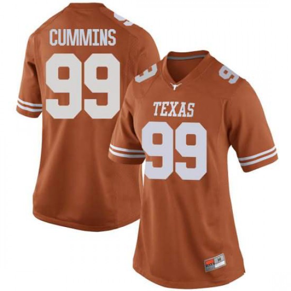 Women's University of Texas #99 Rob Cummins Game Football Jersey Orange